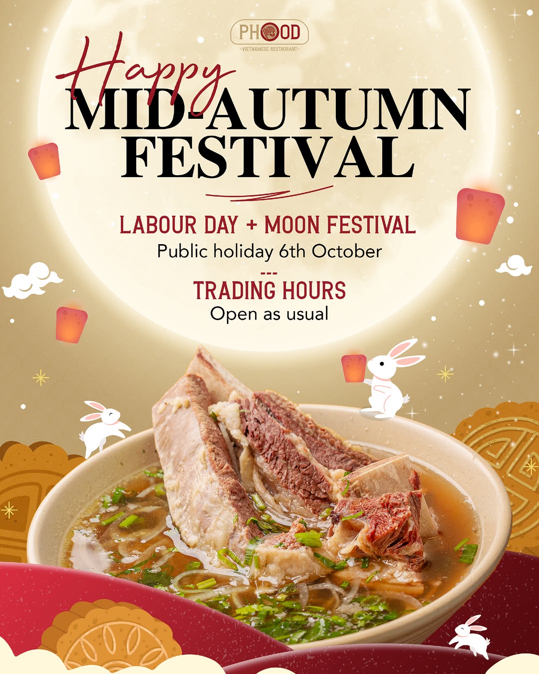 ✨ Celebrate the Mid-Autumn Festival & Labour Day with us! 🌕 Public holiday 6th October – we’re open as usual. Come enjo...
